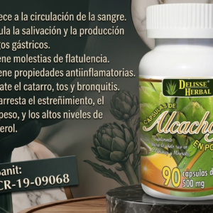 ALCACHOFA. 100 Cápsulas (Contrarresta los Altos Niveles de Colesterol)