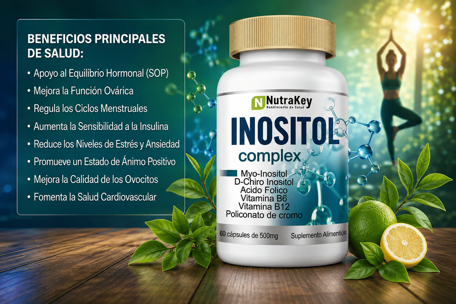 INOSITOL 60 Cápsulas (sistema hormonal)