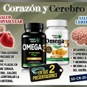 OMEGA 3 con ACEITE de SALMON. 100 Cápsulas (sistema cerebral)