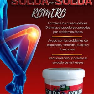 Ungüento SOLDA con SOLDA con ROMERO - 300 Gramos (sistema óseo)