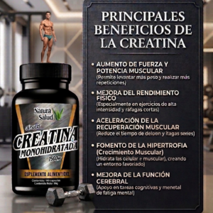 CREATINA. 1500 MG. 100 Cápsulas. (Mejora Significativamente el Rendimiento del Ejercicio) ( sistema muscular)