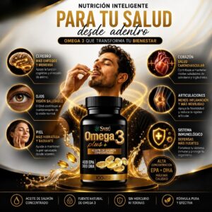 Cápsulas 100. OMEGA 3 con SALMON OIL - Alto Concentrado. (sistema cerebral)