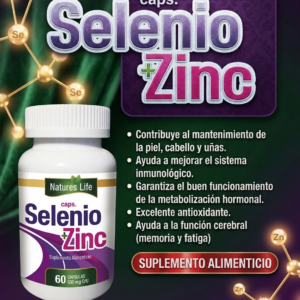 SELENIO + ZINC. 60 Cápsulas ( sistema cerebral)