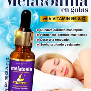 Gotas MELATONINA CON VIT B6 y C de 50 Mililitros (sistema cerebral)