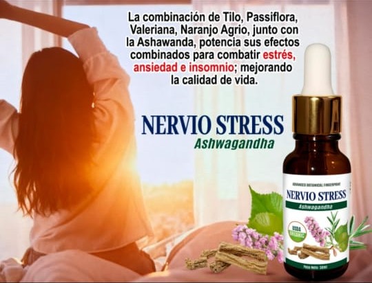 Gotas NERVIO STRESS CON ASHWAGANDHA 54 Mililitros (sistema nervioso)