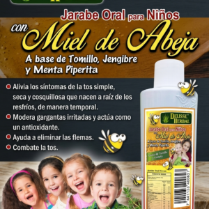 JARABE ORAL Para NIÑOS CON MIEL ABEJA 250 ml (337grs) ELIXIR NIÑOS